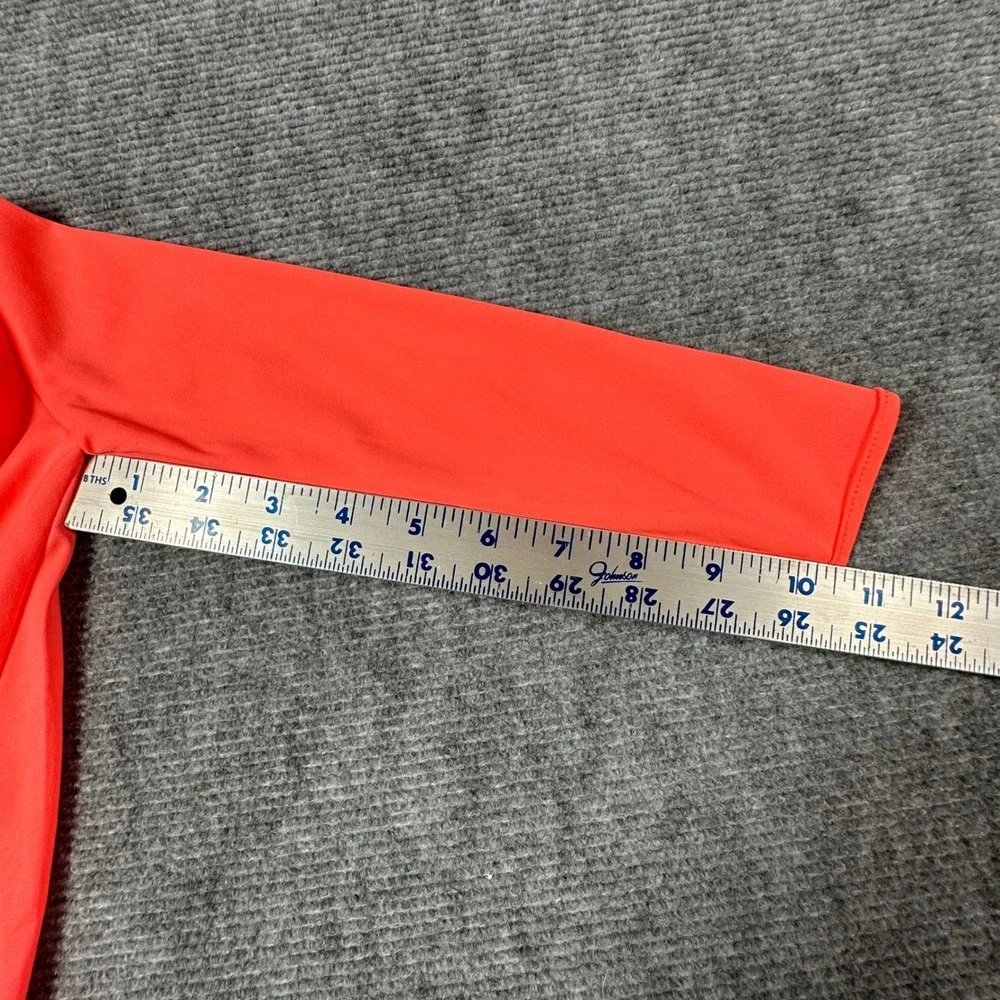 Nike Kids Dri-FIT Long Sleeve Peplum Ruffle Top Coral Pink Iridescent Swoosh